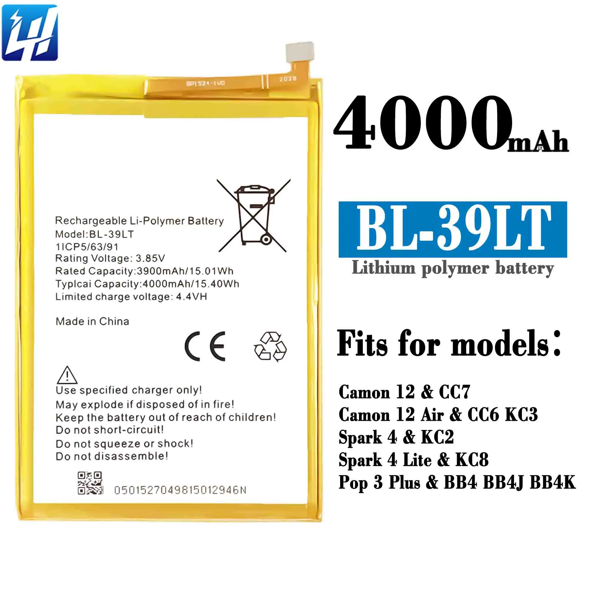 Camon 12 CC7 Battery Reliable Power for Tecno Mobiles