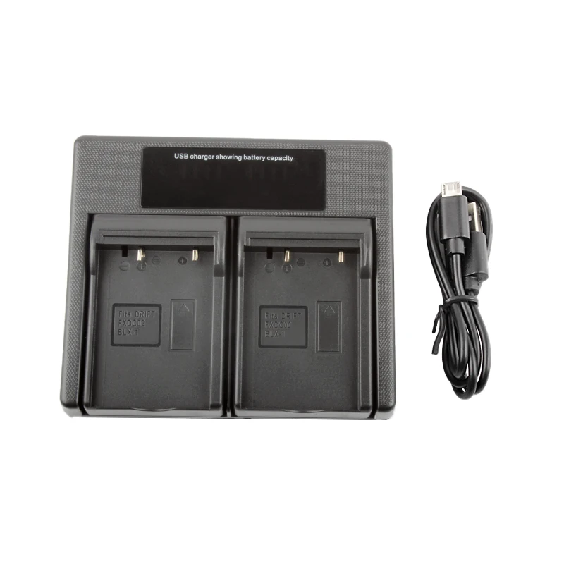 RingTeam BLX-1 Dual Charger with LCD Light BLX1 Battery Charger for Olympus BLX-1 OM-1OM-1 II OM-5 Cameras