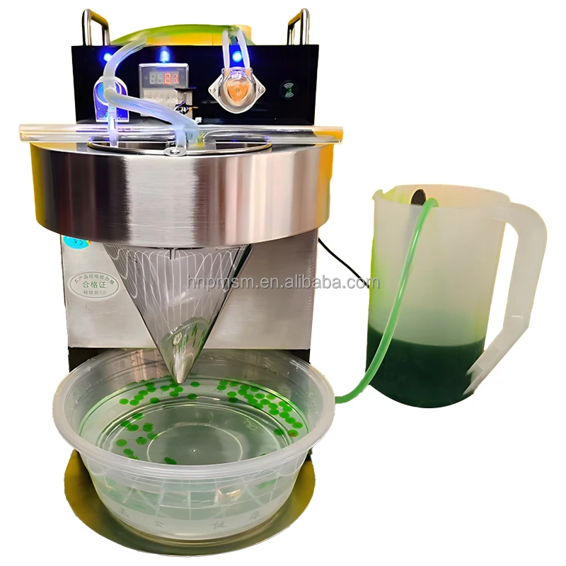 Self Serve Boba Vending Machine With Chocolate Chamomile Grapefruit Pearl Forming and Popping Jelly Boba Maker