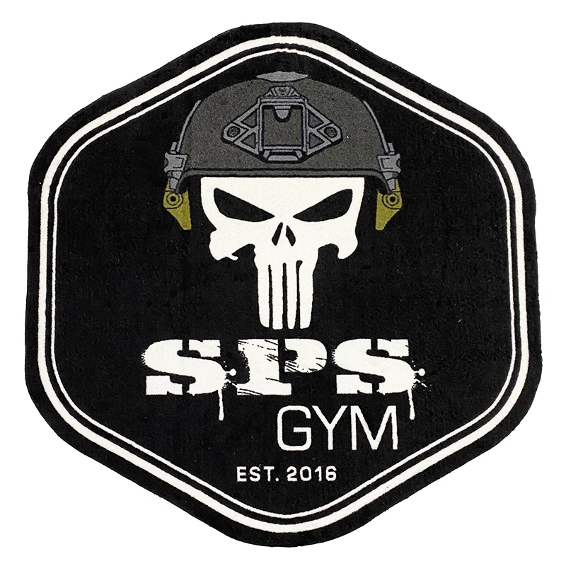 skull design rug home floor mats customized rubber nylon logo