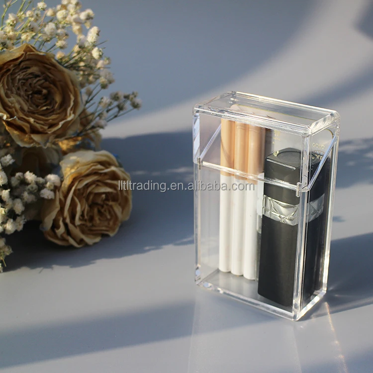 clear cigarette case Waterproof Transparent Wholesale Customized Transparent Lucite Acrylic