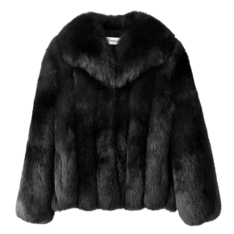 Winter Men Wear Fashion Fox Fur Coat with Sit down Collar