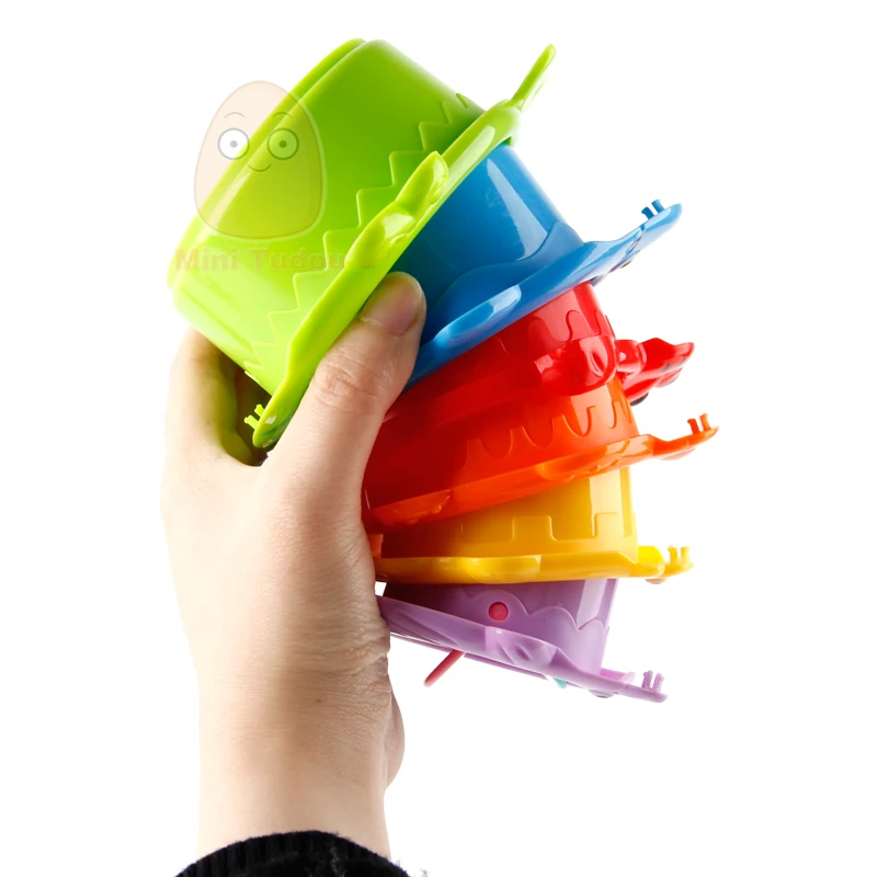 Детская игрушка для детей обучения Детские штабелируемые чашки радужная башня кольцо океан животные Штабелируемая