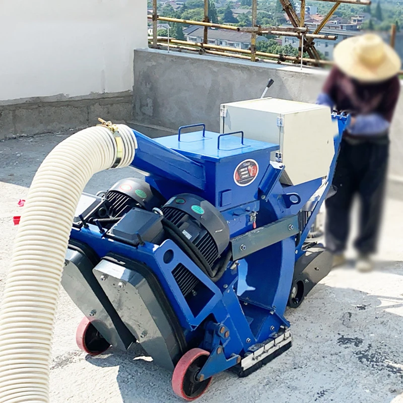 Factory Price Hand Pushed Automatic Concrete Surface Epoxy Floor Steel Plate Mobile Sand Polishing Road Shot Blasting Machine