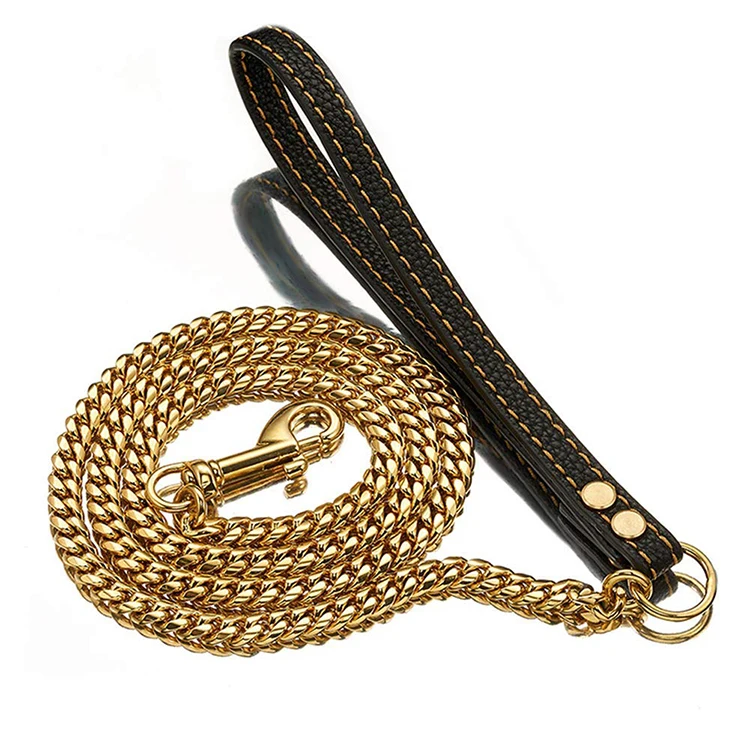 Goldfarbenes Halsband Für Katzen & Hunde – Kubanische Gliederkette, 25,4 Cm, Verstellbar Mit Knochenanhänger & Glöckchen