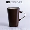 Square bottom, square mouth, dark brown