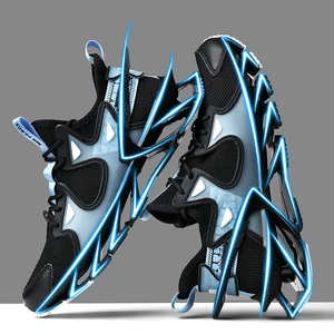 Men's Air One Style High-Top Sneakers Basketball  Blade Running ShoesLace-Up Closure  Mesh  Suitable for All Seasons