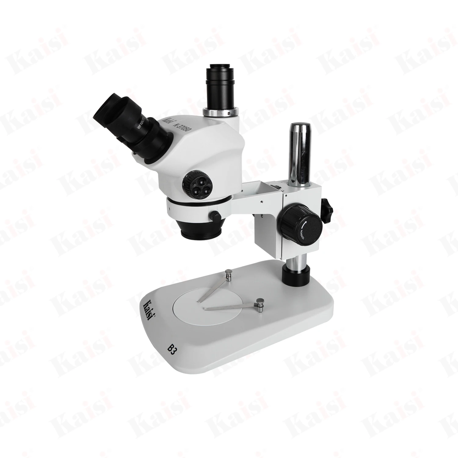 Kaisi Repair Mobile Phone Optical Microscope PCB Inspection 7X50X Zoom Stereo Trinocular Microscope With Camera