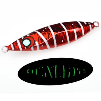 Cross-Border New Product Lead Luminous Effect 80g 100g 150g 200g Slow-Shake Sea Fishing Jig Without Hooks Stock Wholesale Night – Metal Jig – view 4