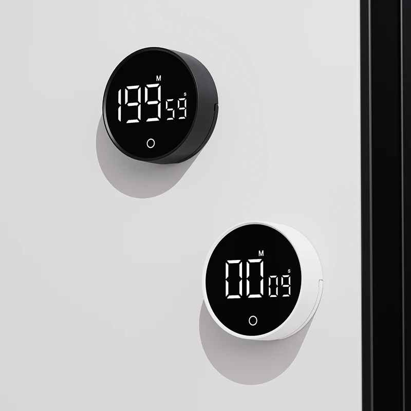 LED Screen Digital Timer Smart Desk Electronic Timer Gym Countdown Can Hung and Tabletop Student Timing Kitchen Pomodoro Timer