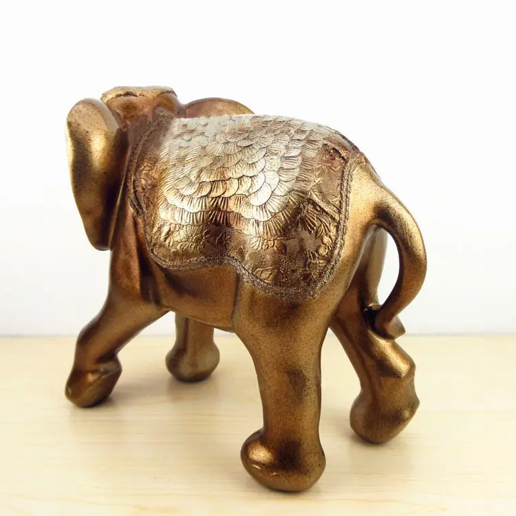 Escultura De Elefante Cromo Efecto 