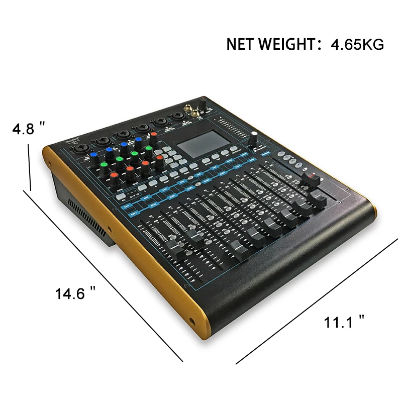 Professional Digital 12 Channel Audio Mixer Console - Biner MX12
