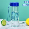Dark blue lid, transparent body, plastic cup