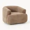 Tela marrón aterciopelada