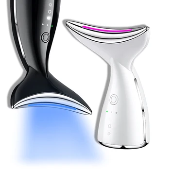 Iksbeauty Rechargeable neck and face lift massager with ultrasonic vibration to tighten skin and reduce double chin sagging
