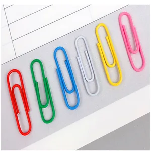 Creative Colorful Plastic Paper Clips Novel 1-Bucket Design Simple Multi-Purpose for Office or Students Made of Durable Metal