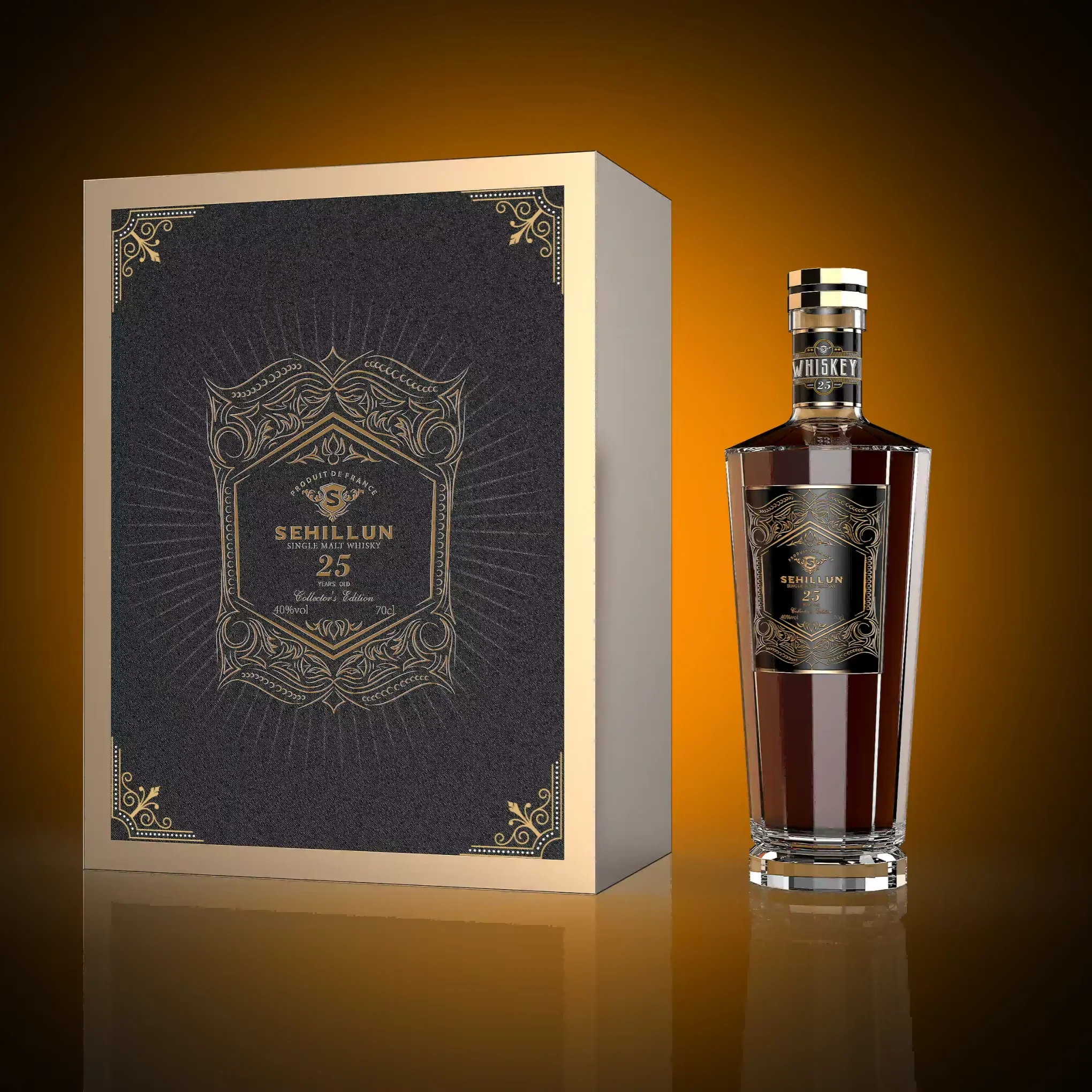 Rum Bottle Liquor Gift Packaging Boxes Magnetic Luxury Vodka Whiskey Gin Tequila Rum Spirits Brandy Bottle