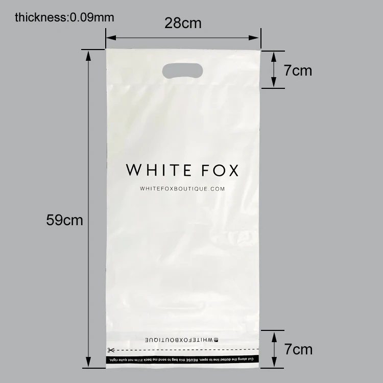 Large Polymailer Handle Mailing Bags Clothes White Packaging Clothing