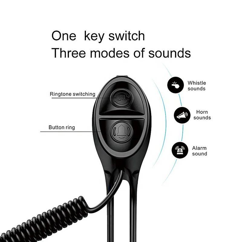 Водонепроницаемый Электронный велосипедный звуковой сигнал с зарядкой от USB, громкий велосипедный руль, кольцо для электрического велосипеда, мини-звуковой сигнал