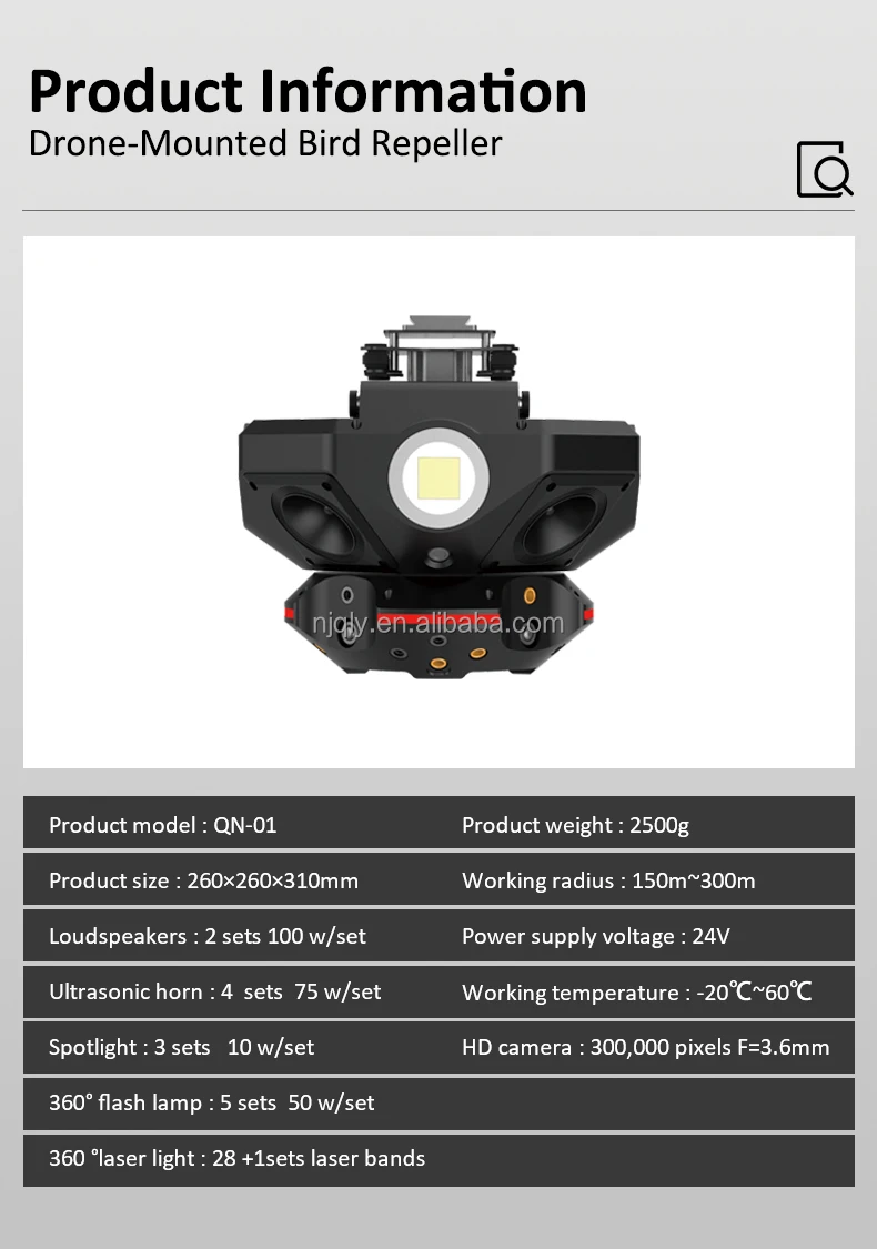 Bird Deterrent Solution Autonomic Laser Uav Mounted Birds Repeller For