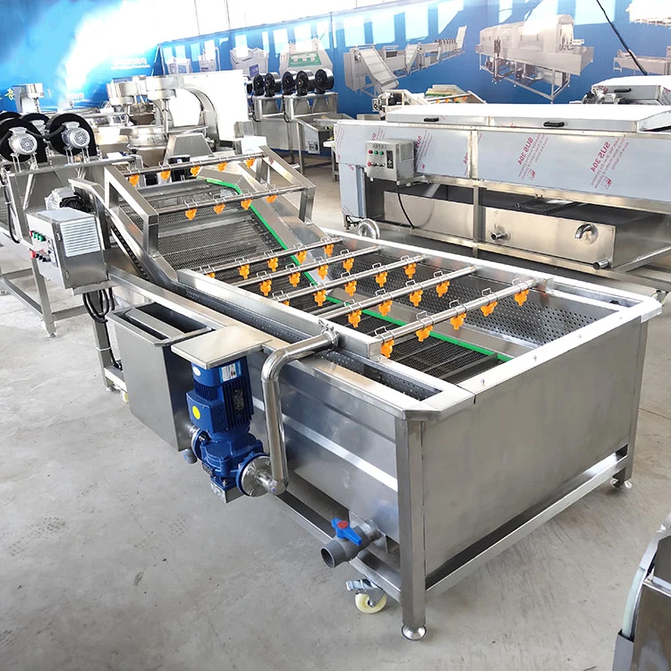Industrial Automatic Fruit and Vegetable Air Bubble Brush Washing ...