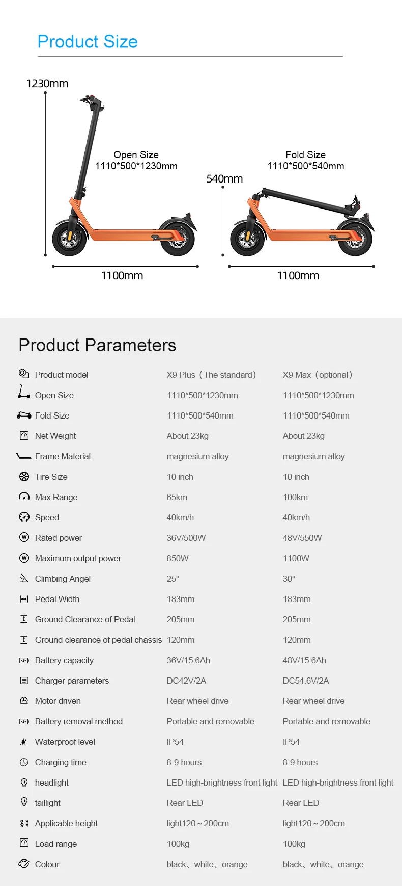 2023 Cheap 2 Wheel Electric Scooters Electrico 500w 1000w Powerful