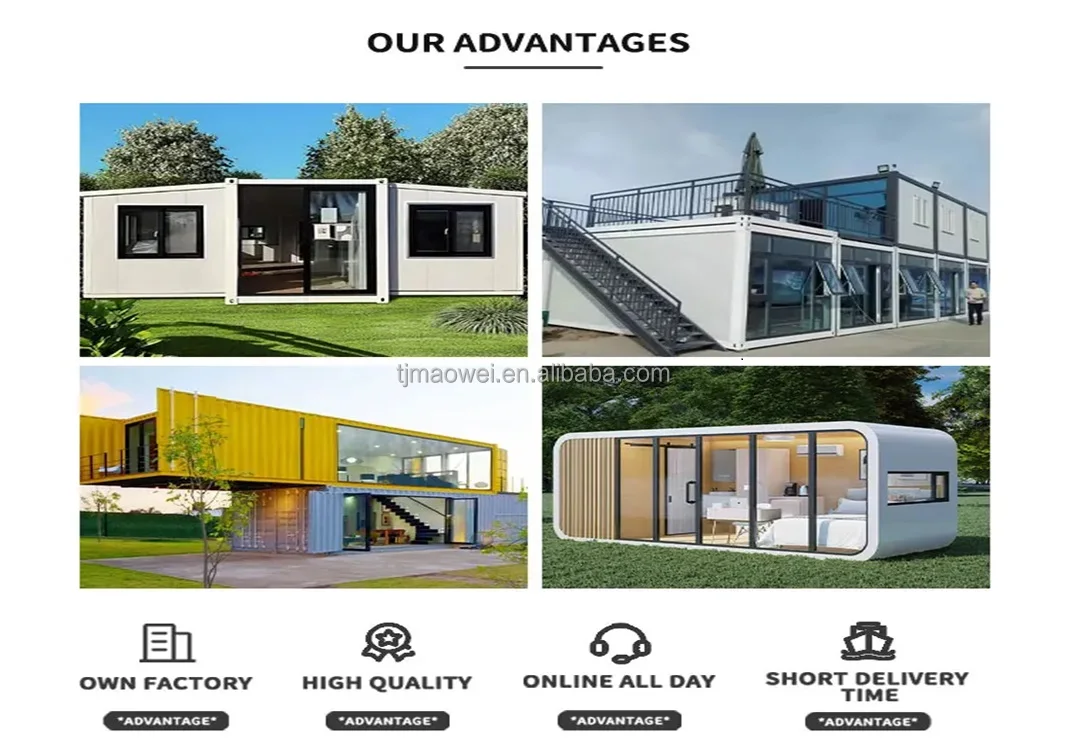 Top Selling Modern Prefab Small Prefabricated Home Tiny Mobile Trailer Living Tiny House on Wheel
