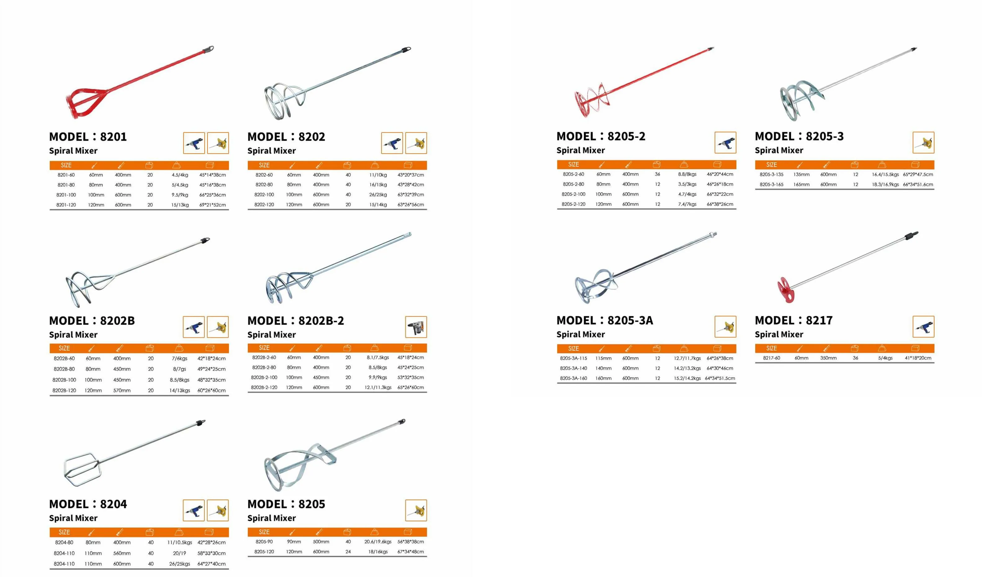 John Tools 8205 Hex10 Mixer Stirring Paddle Spiral Mixer Paddle Stirrer