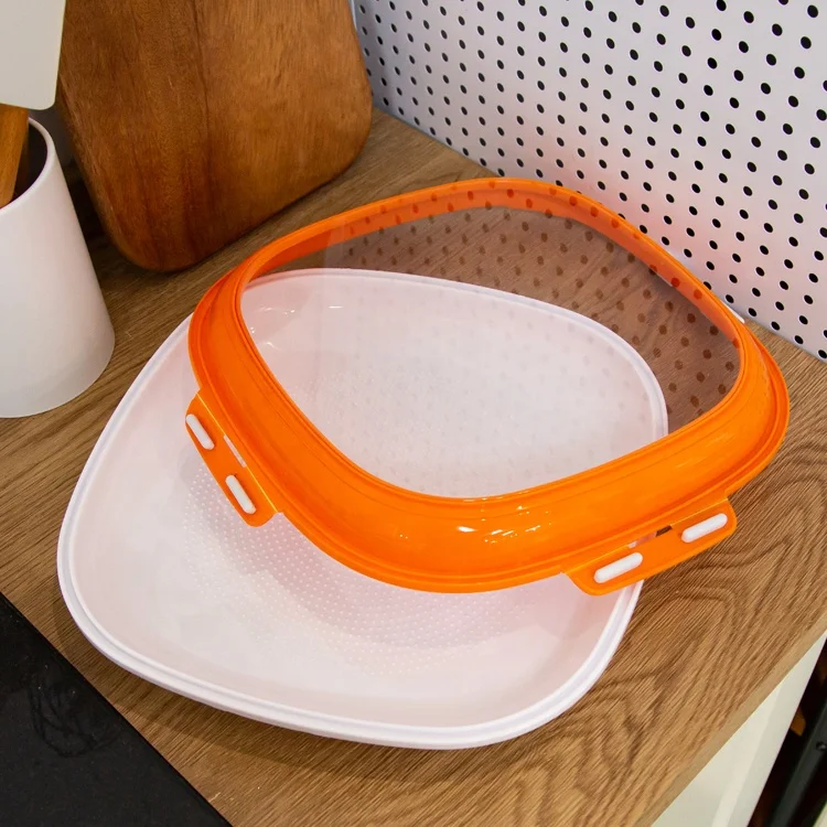 Gloway BPA-Free Reusable Kitchen TPU Food Storage Plastic Wrap Food Preservation Tray Eco Friendly Plastic Food Container