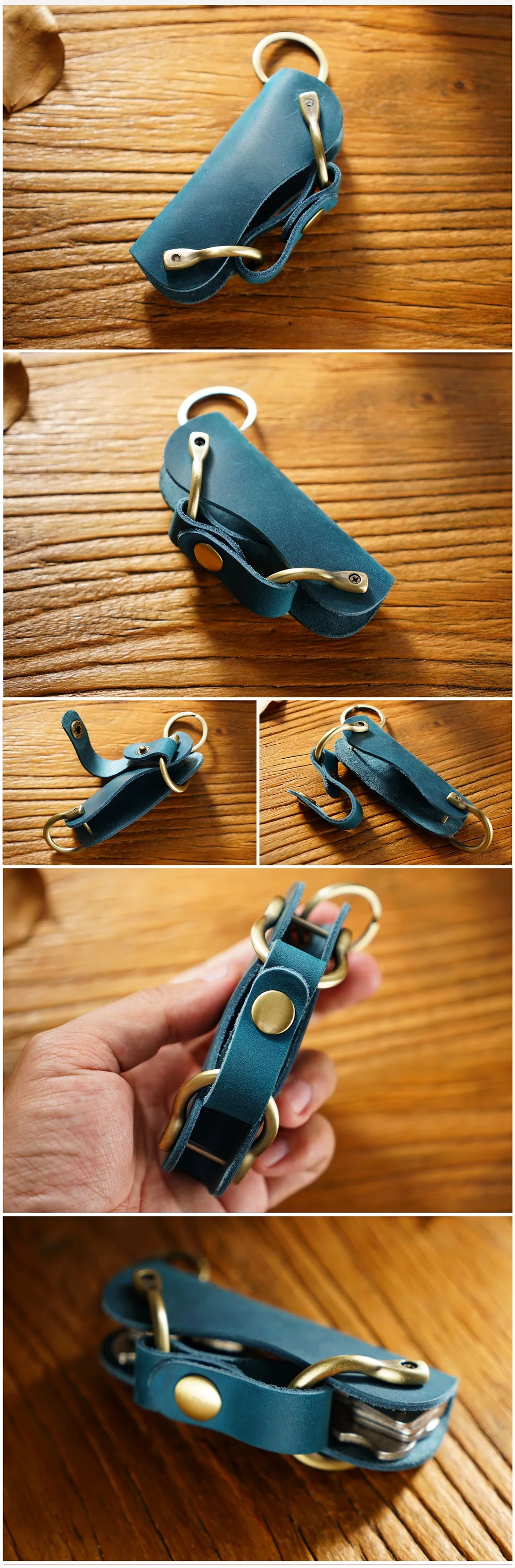 Echtlederen sleuteletui met sleutelorganizer sleutelhanger_voghion.com