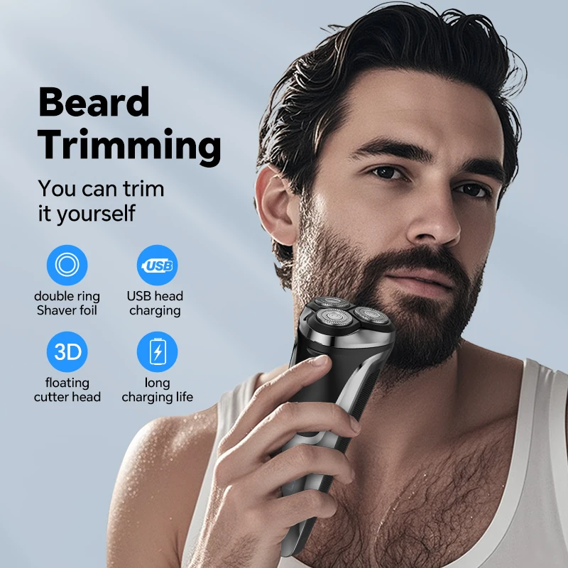Intelligent Men's Electric Shaver Floating Structure New USB Travel-friendly; for Household RV Use Three Blades for Full Body manufacture