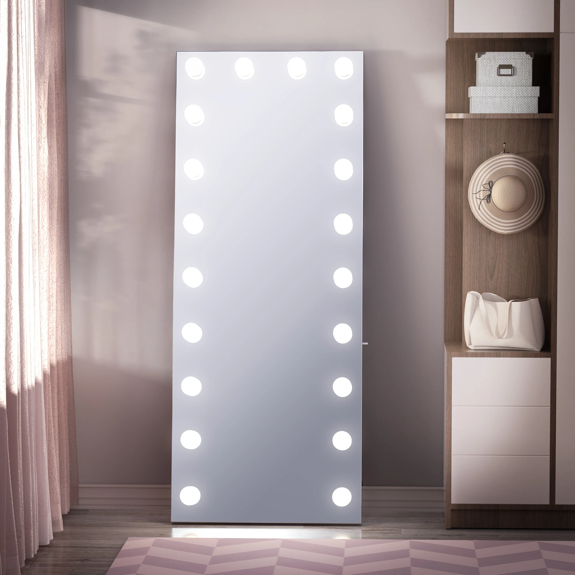 しないでく Hollywood Vanity Mirror Full Length Big Long Hair Salon Lighted