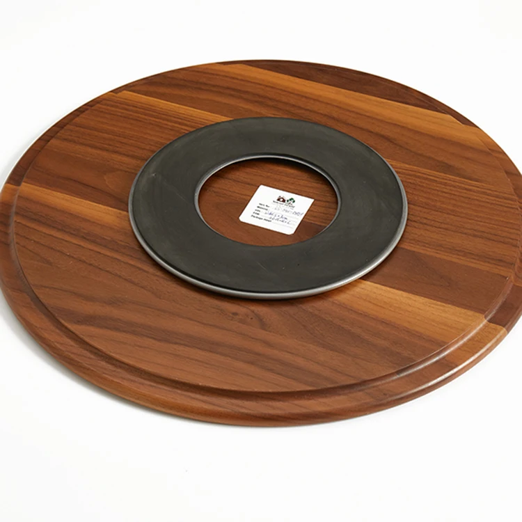 Экологически чистый круглый кухонный обеденный стол, деревянный поворотный стол из орехового дерева, столик «ленивая Сьюзан»