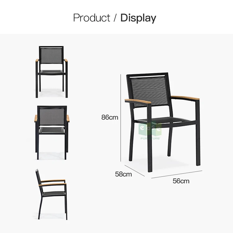 (E1101) Occasional garden coffee dinning arm patio chair outdoor