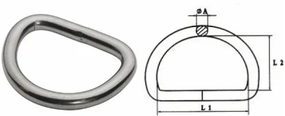 304 Stainless Steel Heavy Duty Welded D Ring Solid Metal D Rings - Buy ...