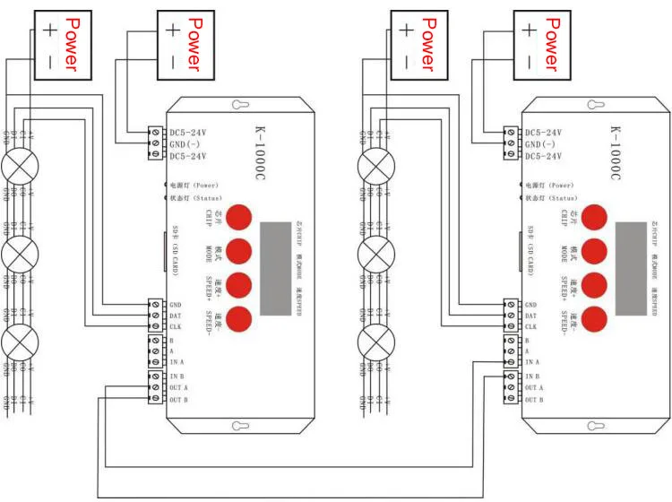 K-1000c K1000c Programmable Pixel Led Strip Controller For Dc5-24v ...