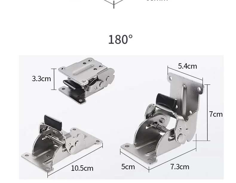 180 Degree Hidden Strap Concealed Self Locking Folding Hinge 90 Degrees