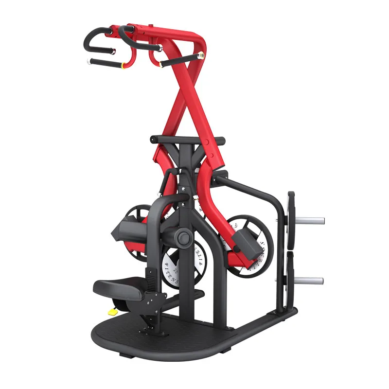 Source Factory Weight Lifting Strength Training Plate Loaded Strength Machine Gym Equipment X Lat Pulldown Back Trainer