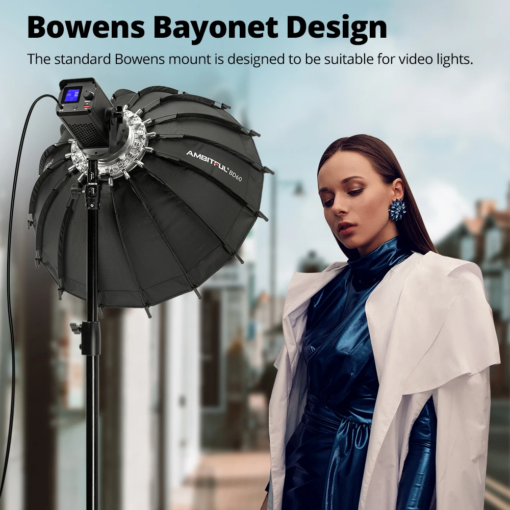 LAPGOOD 60cm Softbox Beauty Dish Con Borsa Per Il Trasporto