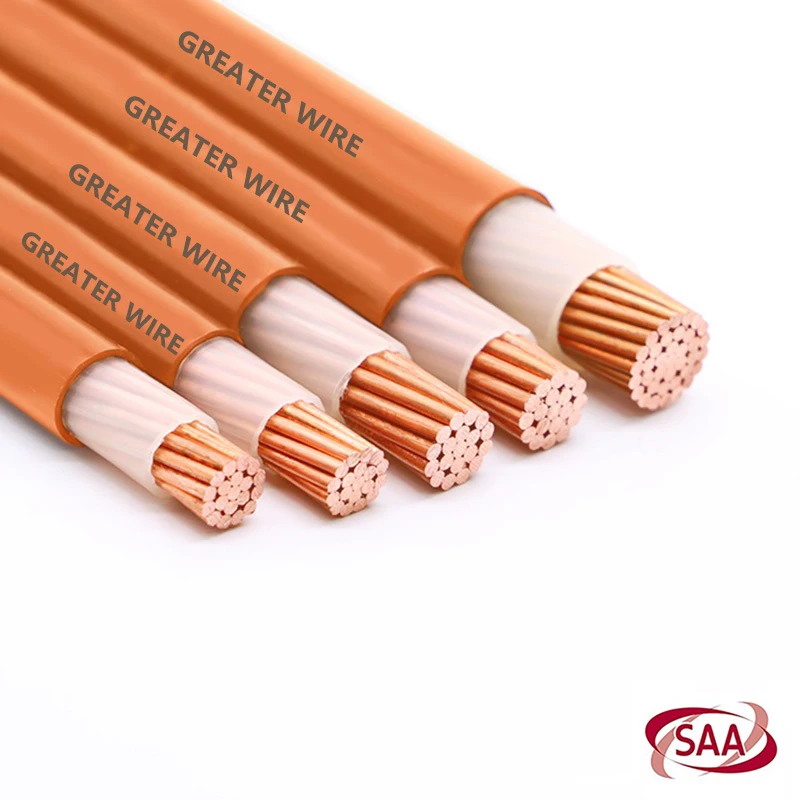 Australian Standards 4mm2 6mm2 10mm2 16mm2 25mm2 35mm2 50mm2 Copper 630mm 2/3/4 Core and Earth Orange Circular Cable