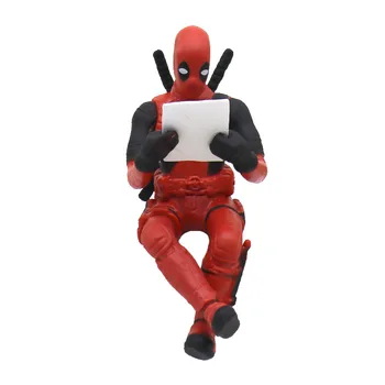 Deadpool Model Posing Cop Lying Down Hand Action Figure Holding Card ...