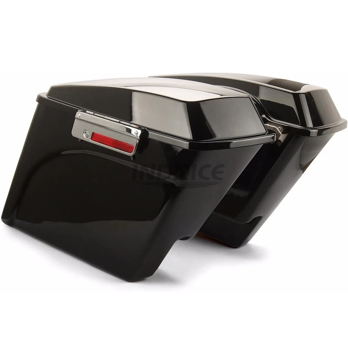 5" Extended Stretched Saddlebags With Keys for Harley Road Glide FLHTCU Extended Saddlebags Road King 1993-2013 Vivid Black
