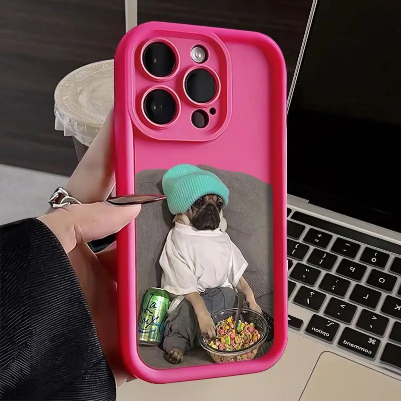 Nice Dog Photo Printing Ladder Lens Protection Soft TPU Mobile Phone Cover Case for Iphone 8 X XR Xs Max 11 12 13 14 15 16 17