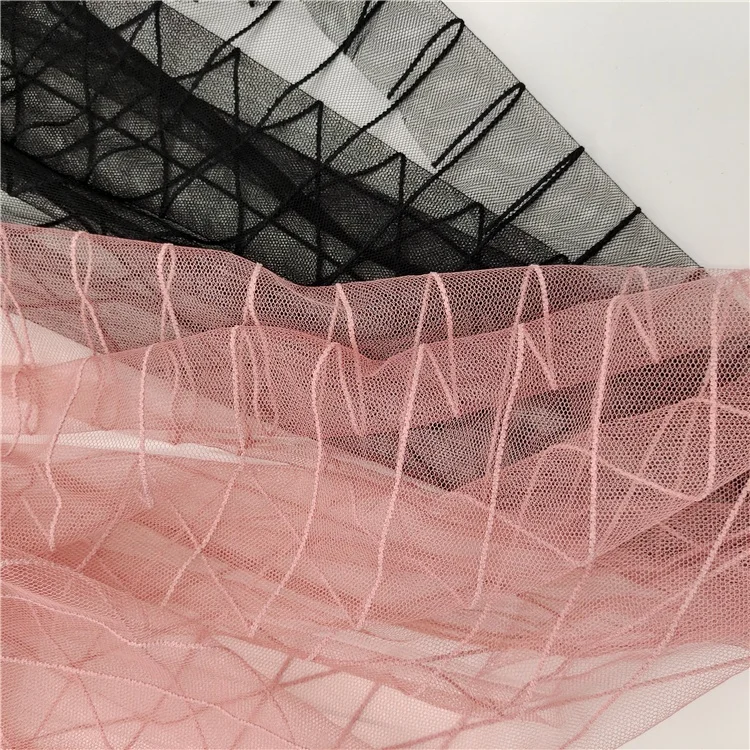 Тюль для невесты из 100% полиэстера с вертикальными полосками на заказ