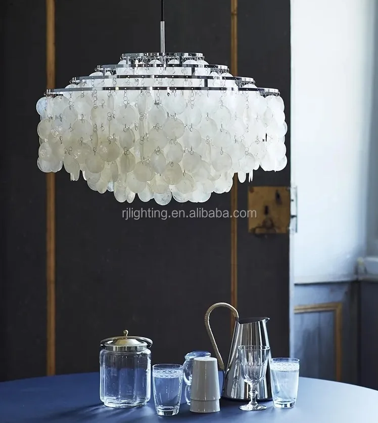 Source Nordic modern Dining Table Bathroom Kids room Mother of Pearl Shell lamp Verpan FUN chandelier on m.alibaba.com
