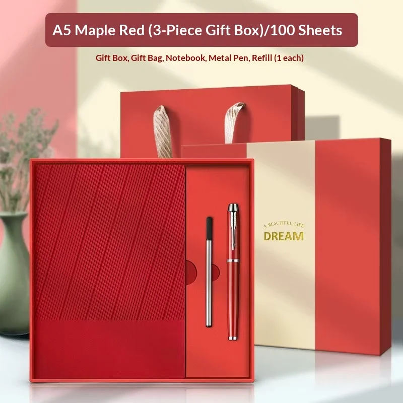 Business Notebook Gift Customization LOGO Graduation Season Gift Box High-end Practical Notebook Pen Set