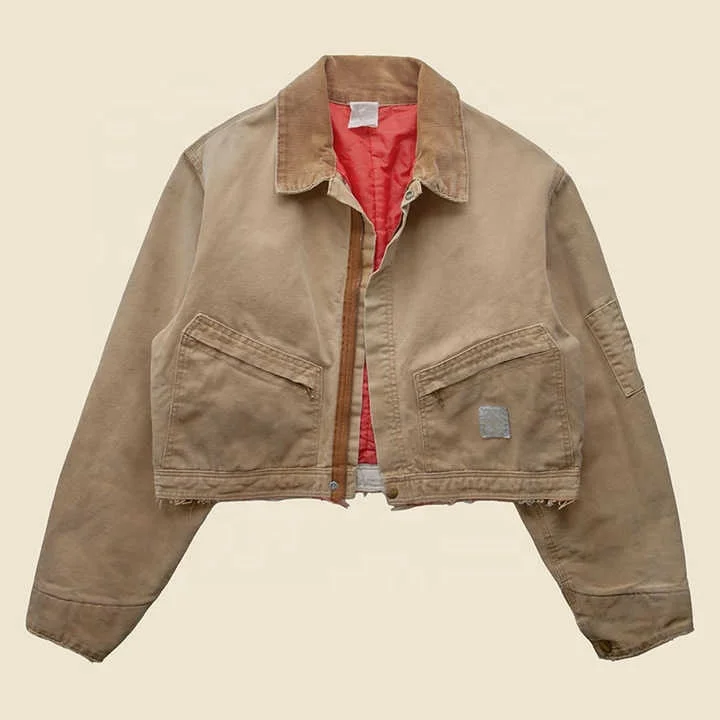 Salati Custom Designer Streetwear Unisex Duck Canvas Zipper Carpenter Trukcer Detroit Vintage Workwear Worker Work Jackets Men gallery 2