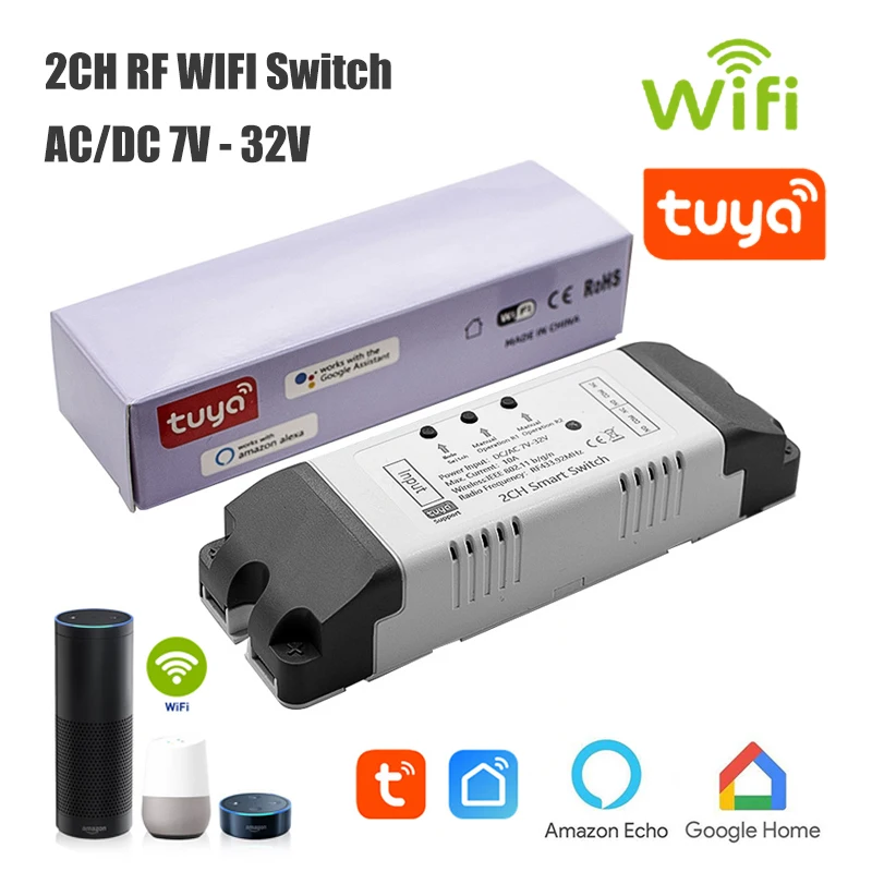 Wifi Switch Smart Breaker Module Supports Smart Life App Remote Control Switch Voice Relay Timer Google Home Alexa