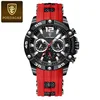 8 Black Case Red Dial