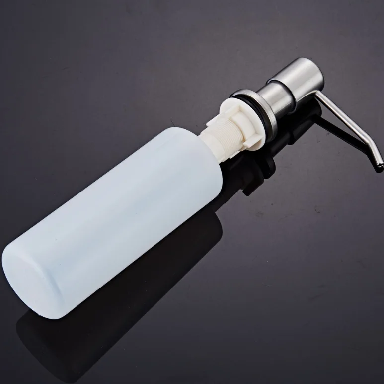 Матовый никель 304 нержавеющая сталь ручной дозатор мыла для кухонной раковины